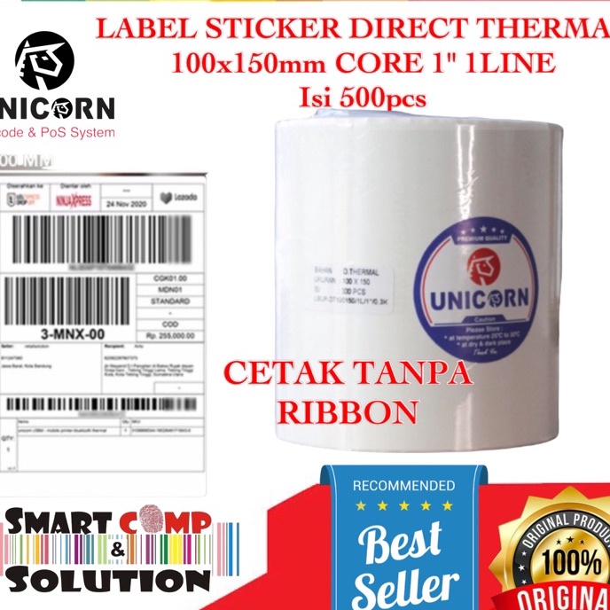 

Eksklusif Kes Stiker Label Resi OnDirect Thermal 1x15mm pcs