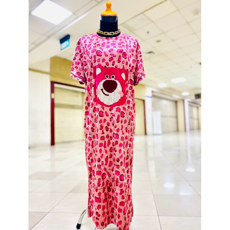 Dress LOTSO LEOPARD velvet bludru premium LD 110-120cm PJG 120cm