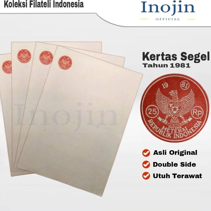 

KF7 Kes Segel Tahun 1981 Double Side Asli Orinal