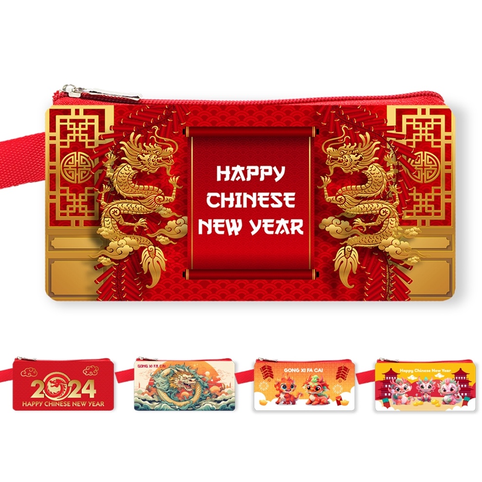 

TERBATAS Dompet Angpao Imlek Panjang Tahun Baru Naga Tahun 224 Dragon Imlek naga Chinese New Year HongPao Sin Cia Sincia dragon