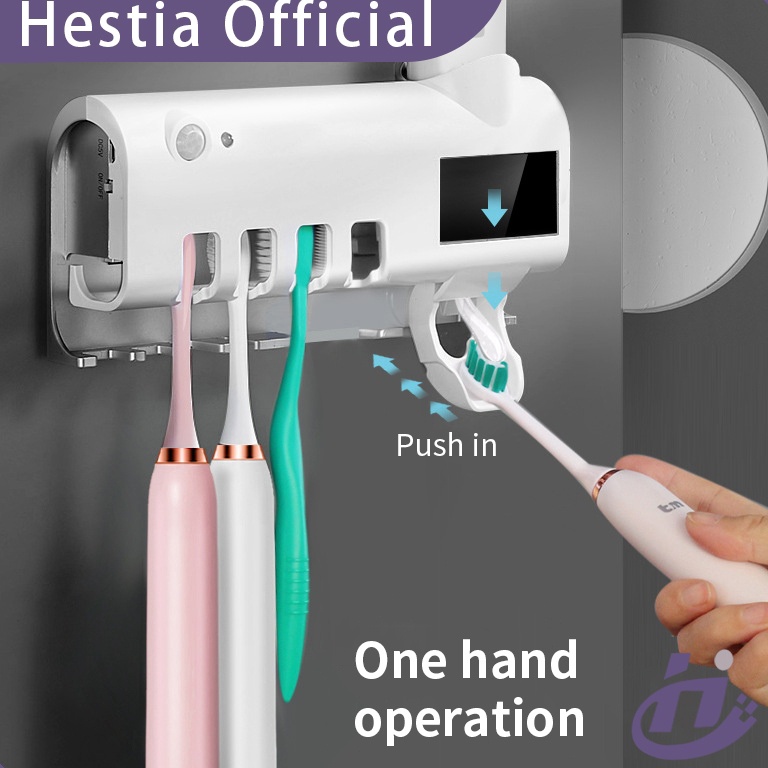 Banyak Dipakai CODSmart Automatic Toothbrush Sterilizer dispenser odol dan sikat gigi rak sikat gigi