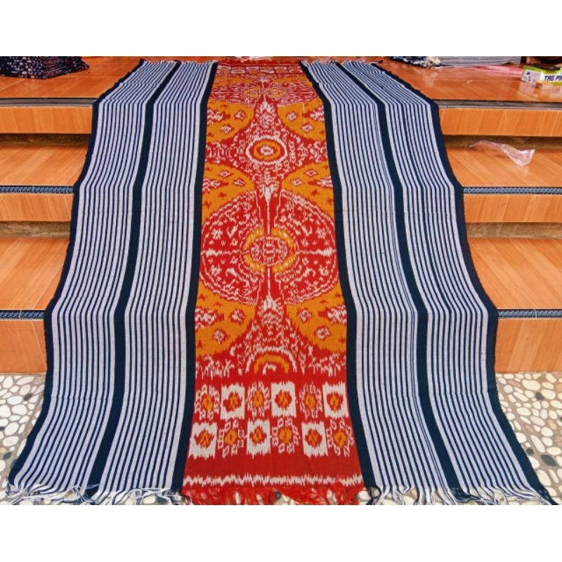 Kain Tenun Rumbai Motif Lobeng Mix Lurik Tenun Ikat Lurik Mix Motif Tenun Etnik