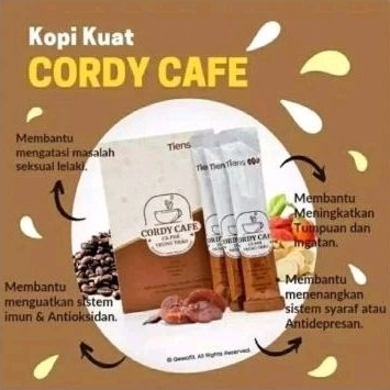 

ORDYCAFE adalah minuman kesehatan pria dewasa yang terbuat dari biji kopi pilihan dan diformulasi dari herbal - herbal kualitas terbaik yang terbukti berkhasiat untuk meningkatkan vitalitas dan stamina pria