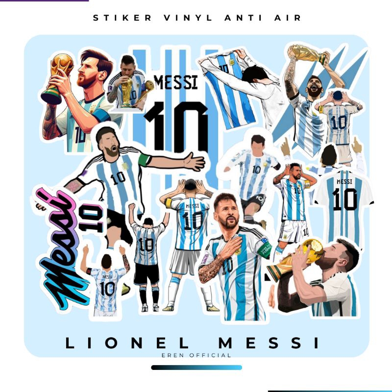 

STIKER CLUB BOLA MESSI ANTI AIR ISI 100 PCS PREMIUM