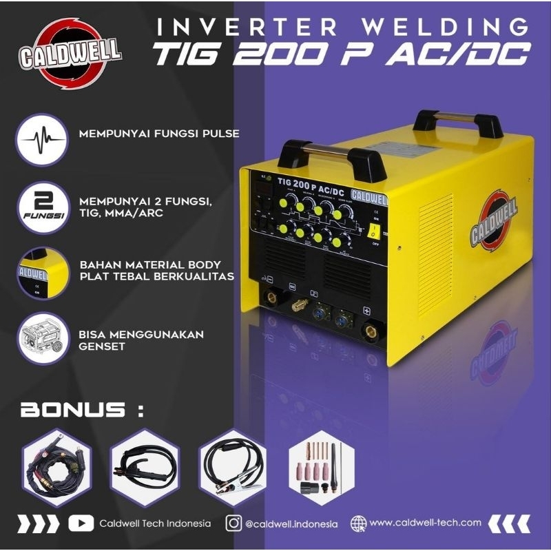 TIG 200 P AC DC Caldwell Mesin Las Argon Bisa Las Alumunium