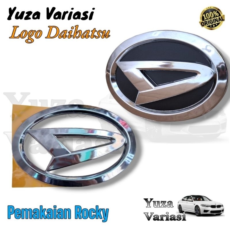 Logo Depan Gril Komplit Mobil Rocky Original Daihatsu // logo emblem depan daihatsu Rocky chrome 15c