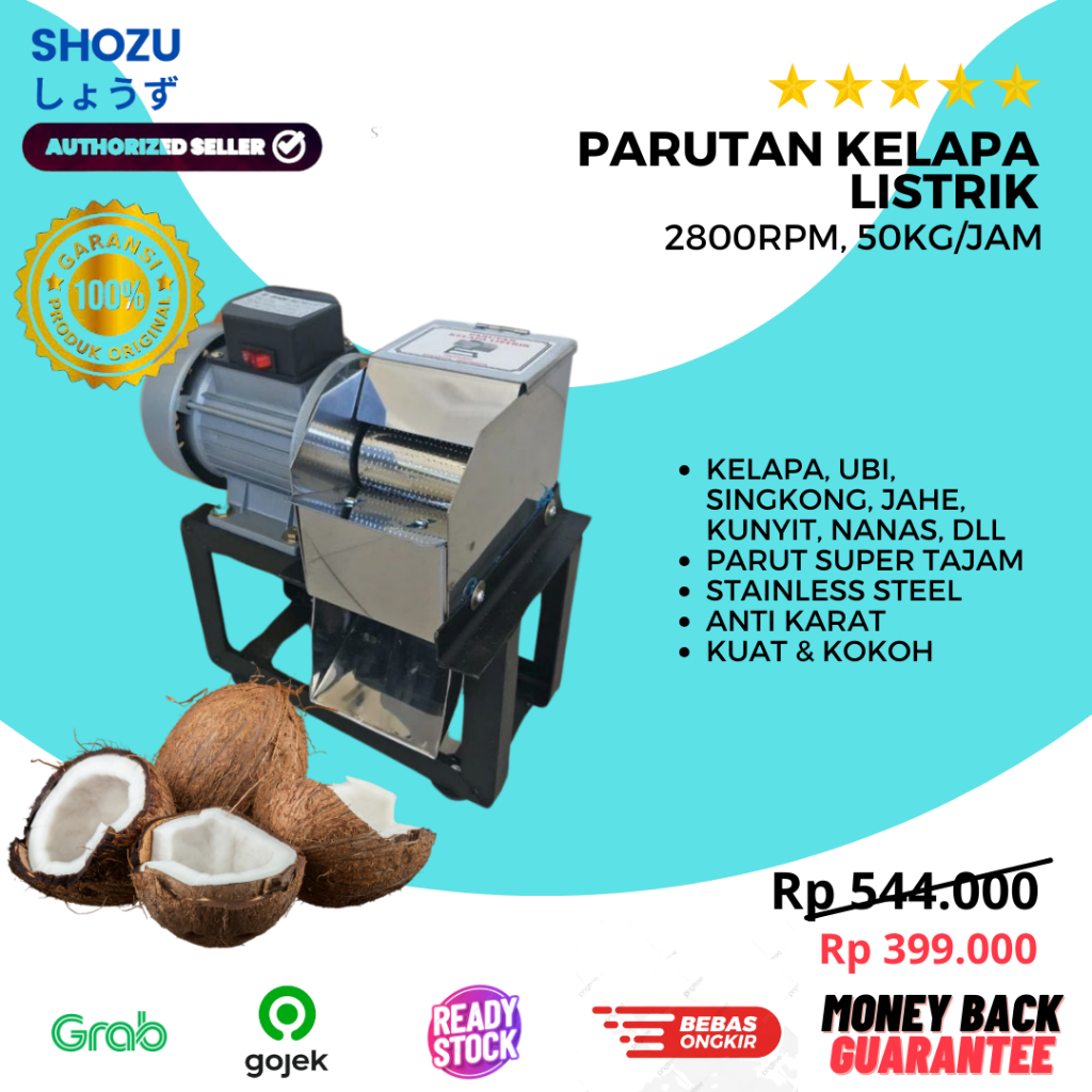 Mesin Parut Kelapa Listrik Halus Stainless Parutan Kelapa Corong ORIGINAL