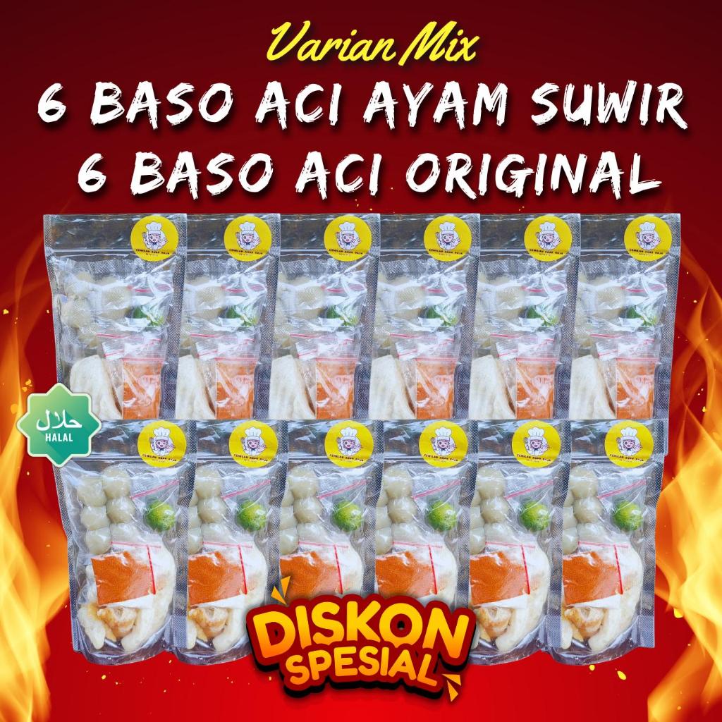 

MIX 6 BASO ACI AYAM SUWIR, 6 BASO ACI ORIGINAL PAKET HEMAT SUPER ENAK