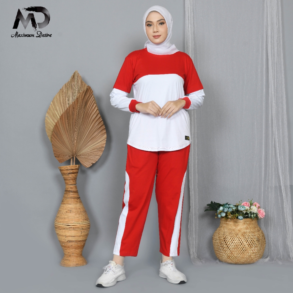 Baju Training Set Zipper Senam Ibuibu Pakean Yoga Gym Fitness Murah One Set Seragam Ibu2 Terbaru 202