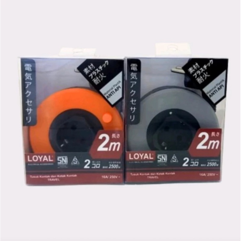 Roll Kabel Box Kabel Adaptor colokan mini Travel 2m Loyal LY 150 SNI