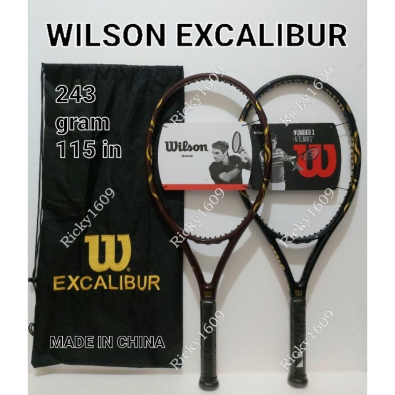 RAKET TENIS WILSON EXCALIBUR BLACK GOLD / BURGUNDY - 115 LIMITED EDITION - WILSON EXCALIBUR 115 (LIM