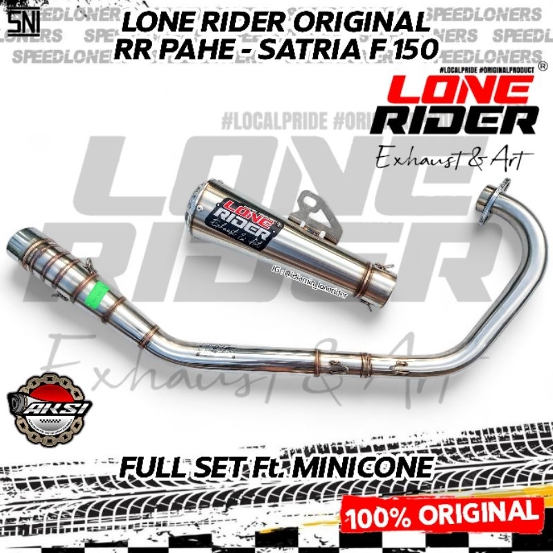LONE RIDER ORIGINAL Knalpot LR Satria Fu RR Pahe Silincer Minicone Full System