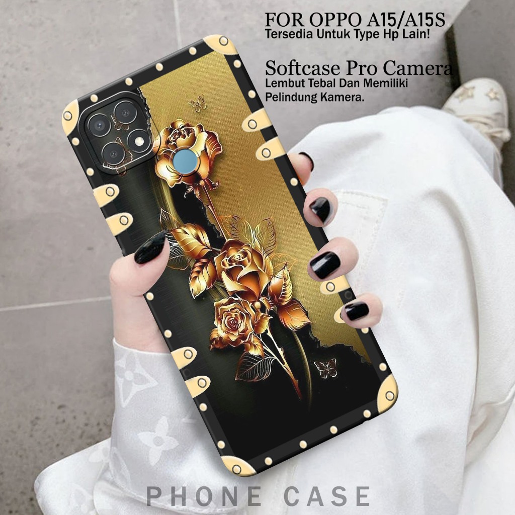Case Oppo A15 / A15s - Casing Hp Oppo A15 / A15s - ( Bunga bingkai ) - Case Hp - Casing Hp - Softcas