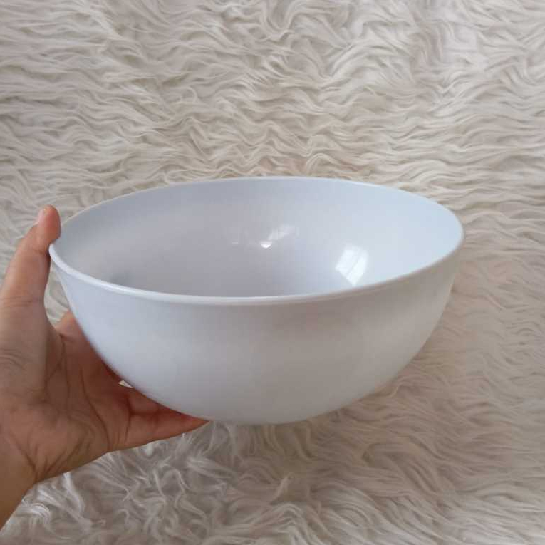 MANGKOK PUTIH BESAR PLASTIK/MANGKOK BESAR/MANGKOK/NASI/SAYUR DAN LAIN LAIN