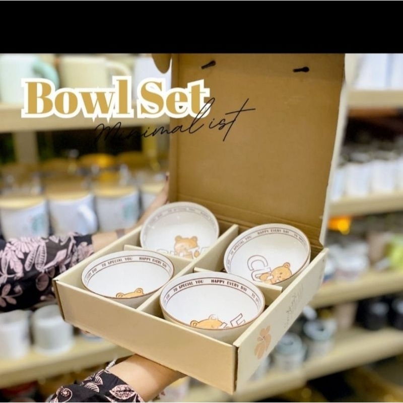 Bowl Set Minimalis/ Hampers Mangkuk Set Keramik/ Hampers Mangkuk Kekinian/Mangkuk Keramik