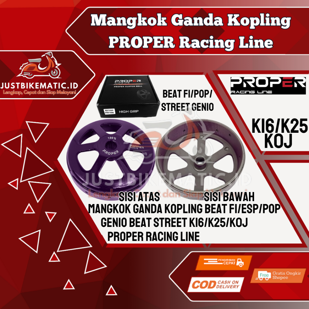 Mangkok Rumah Kampas Ganda Kopling Clutch Bell Beat Vario Genio Scoopy 110 cc Fi eSP Deluxe POP Stre