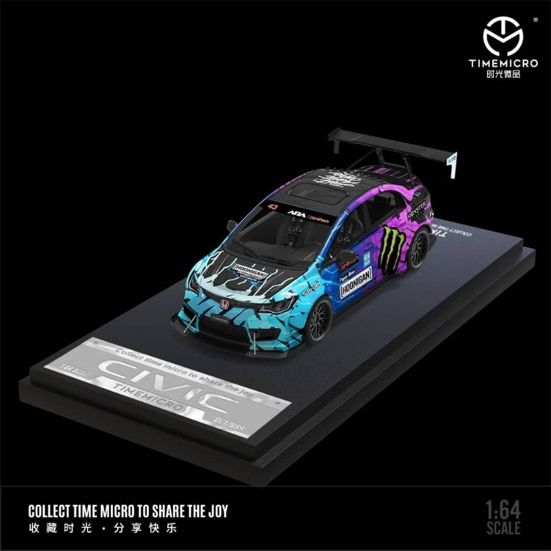 Time Micro Honda Civic Type R FD2 Hoonigan Monster Energy