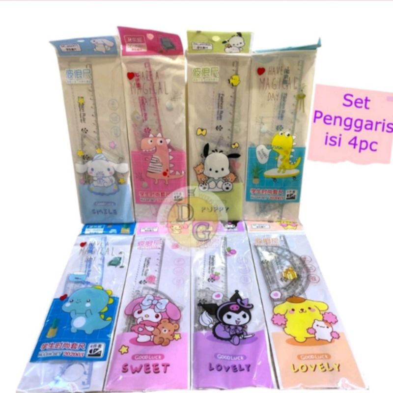 

Penggaris set isi 4
