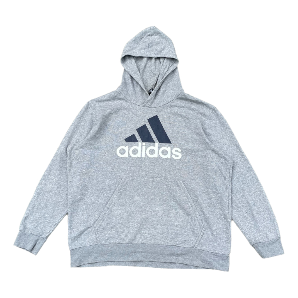 HOODIE ADIDAS BIG LOGO VINTAGE SECOND ORIGINAL WARNA ABU-ABU