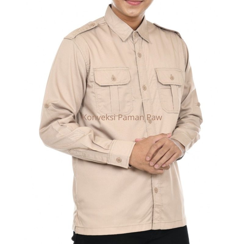 BAJU-KEMEJA-PDH-PDL-PRIA-WANITA-LAPANGAN-LENGAN-PANJANG-Seragam-Kerja-Tactical-Kantor-Group-Engineer