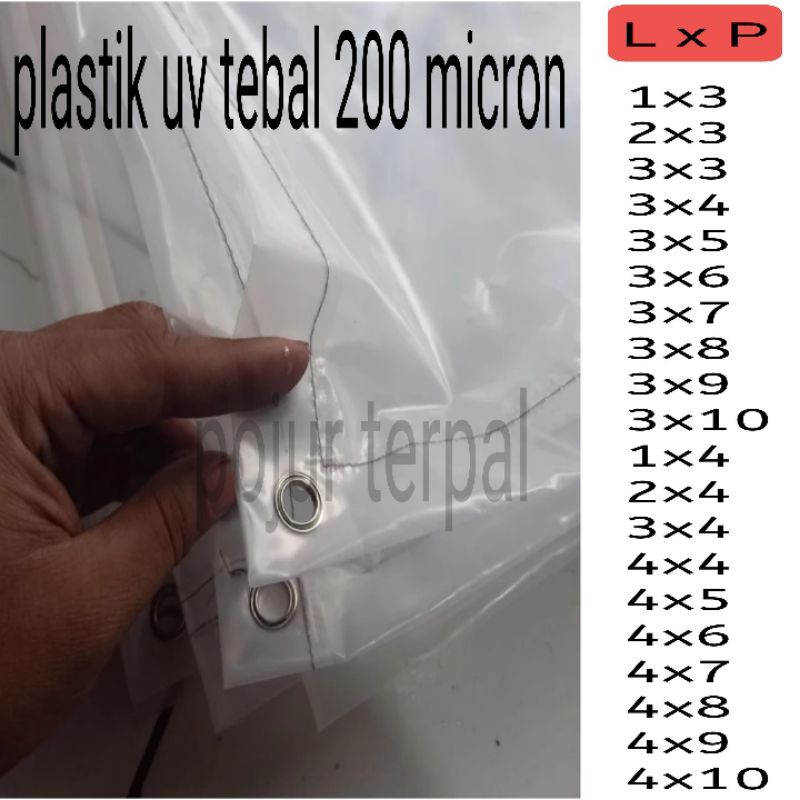 Plastik Uv Plastik Bening Tranparan Tebal 200 Micron