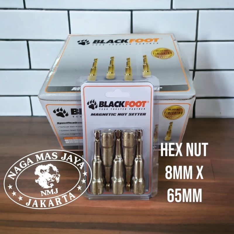 BLACKFOOT MAGNETIC HEX NUT 8MM / MATA ROOFING 8 MM / MATA BOR SOCK 8MM BLACKFOOT