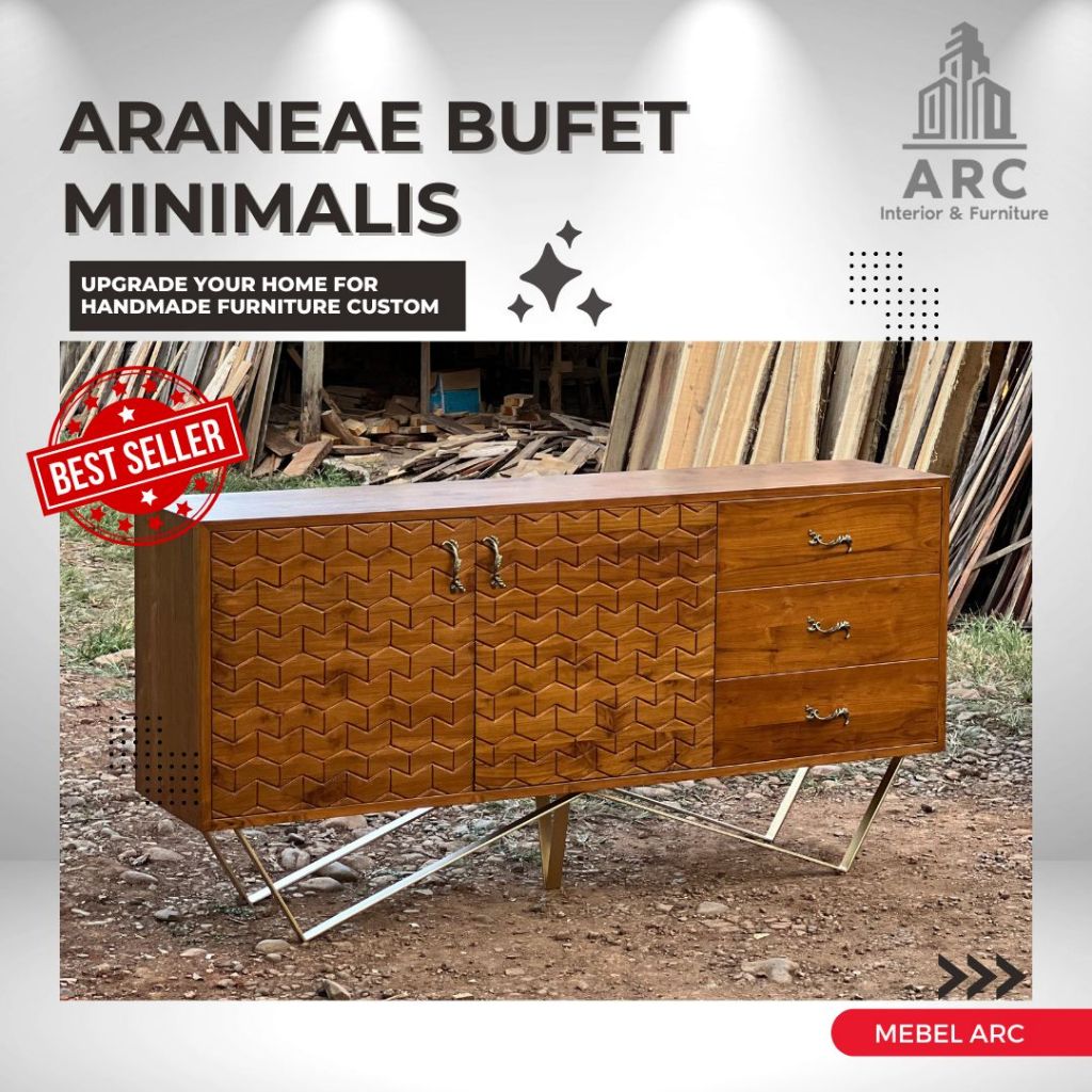 Meja TV Kayu Jati Minimalis, Bufet TV Kayu Jati, Lemari TV Minimalis Modern