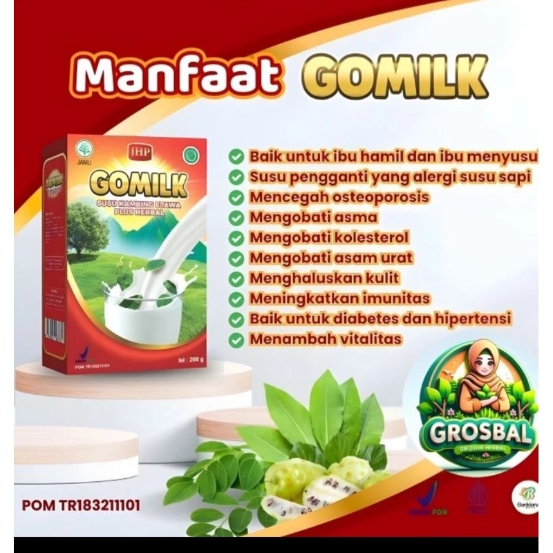 

gomilk susu bubuk kambing ettawa plus herbal