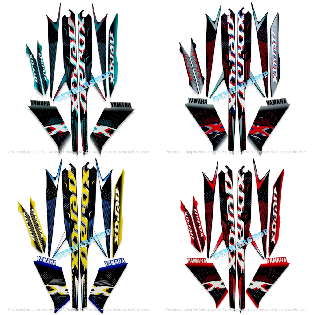 STIKER STRIPING LIS BODY MOTOR YAMAHA AEROX VVA 155 2022 STRIPING AEROX 2022 NEW SEPASANG STANDAR FU