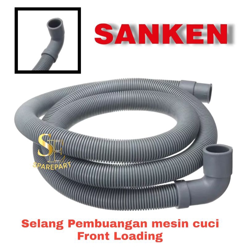 SANKEN front loading 3 meter | selang pembuangan mesin cuci front loading sanken