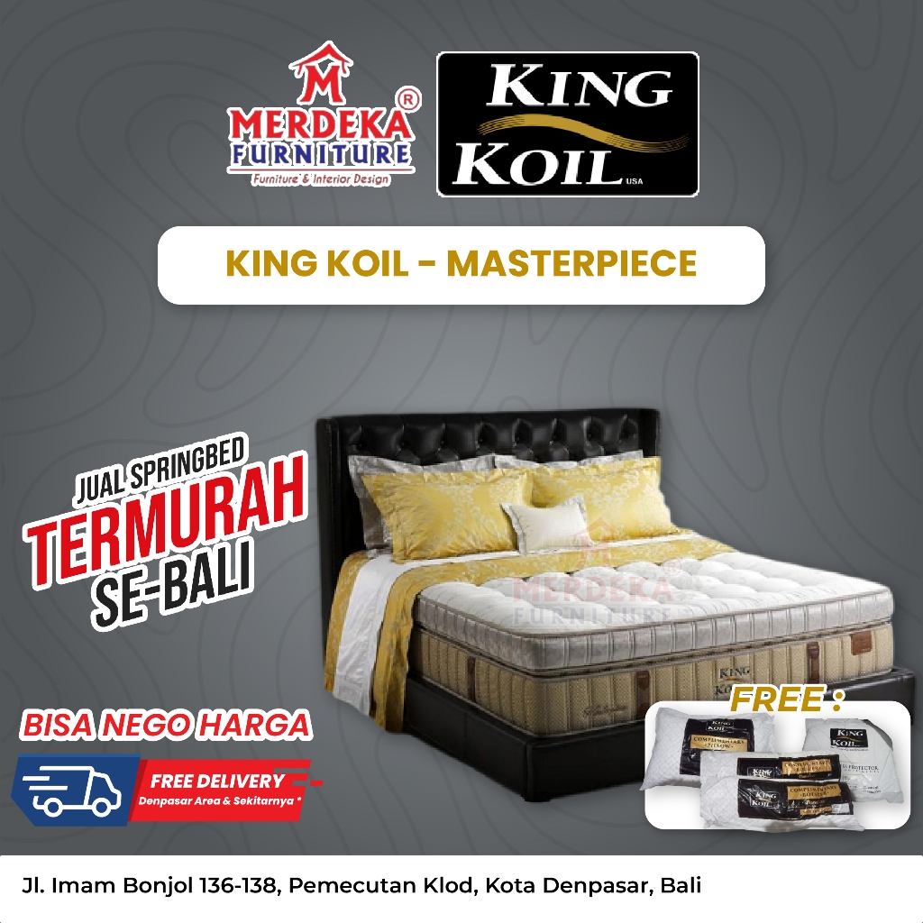 Promo Kasur King Koil ~ Masterpiece | Spring Bed 160x200|Free Bantal|