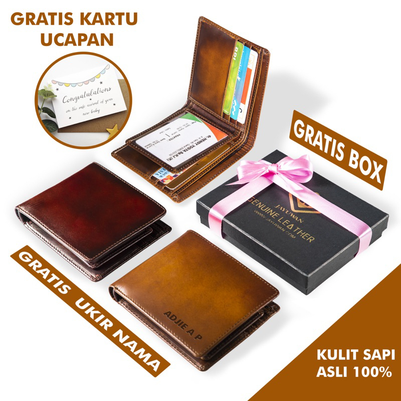 Jayuwan DKB Dompet Pria Kulit Sapi Asli Premium