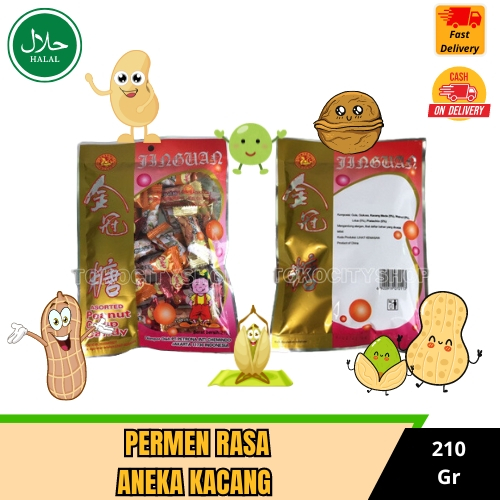 

Permen Ting Ting Kacang Aneka Rasa Jinguan 210 Gr / Halal