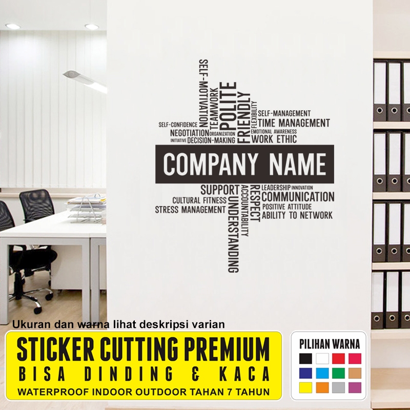 Stiker Motivasi Kerja Kantor untuk Dinding dan Kaca Kata Kata Quotes Custom Tulisan Cutting Sticker