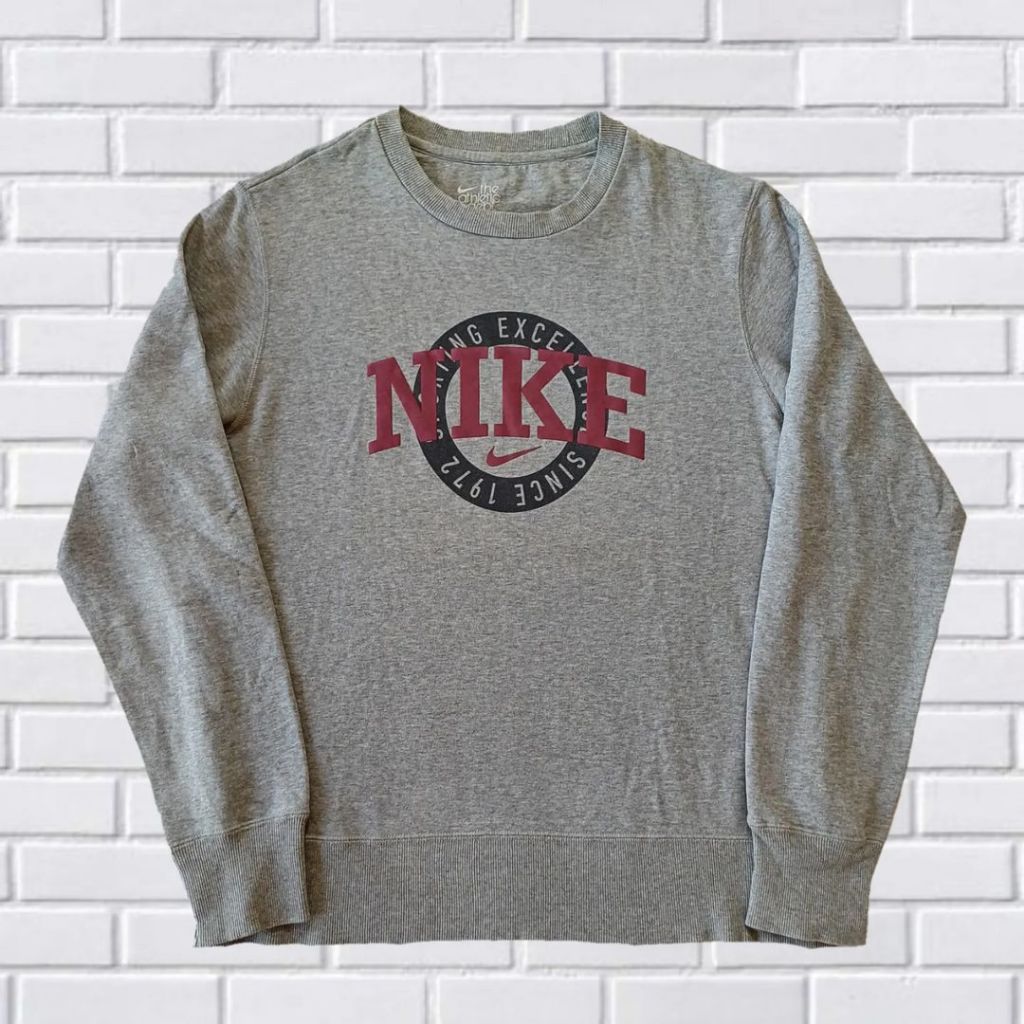 SWEATER CREWNECK NIKE ORIGINAL, SIZE L (SECOND BRANDED) ABU-ABU, CN0121