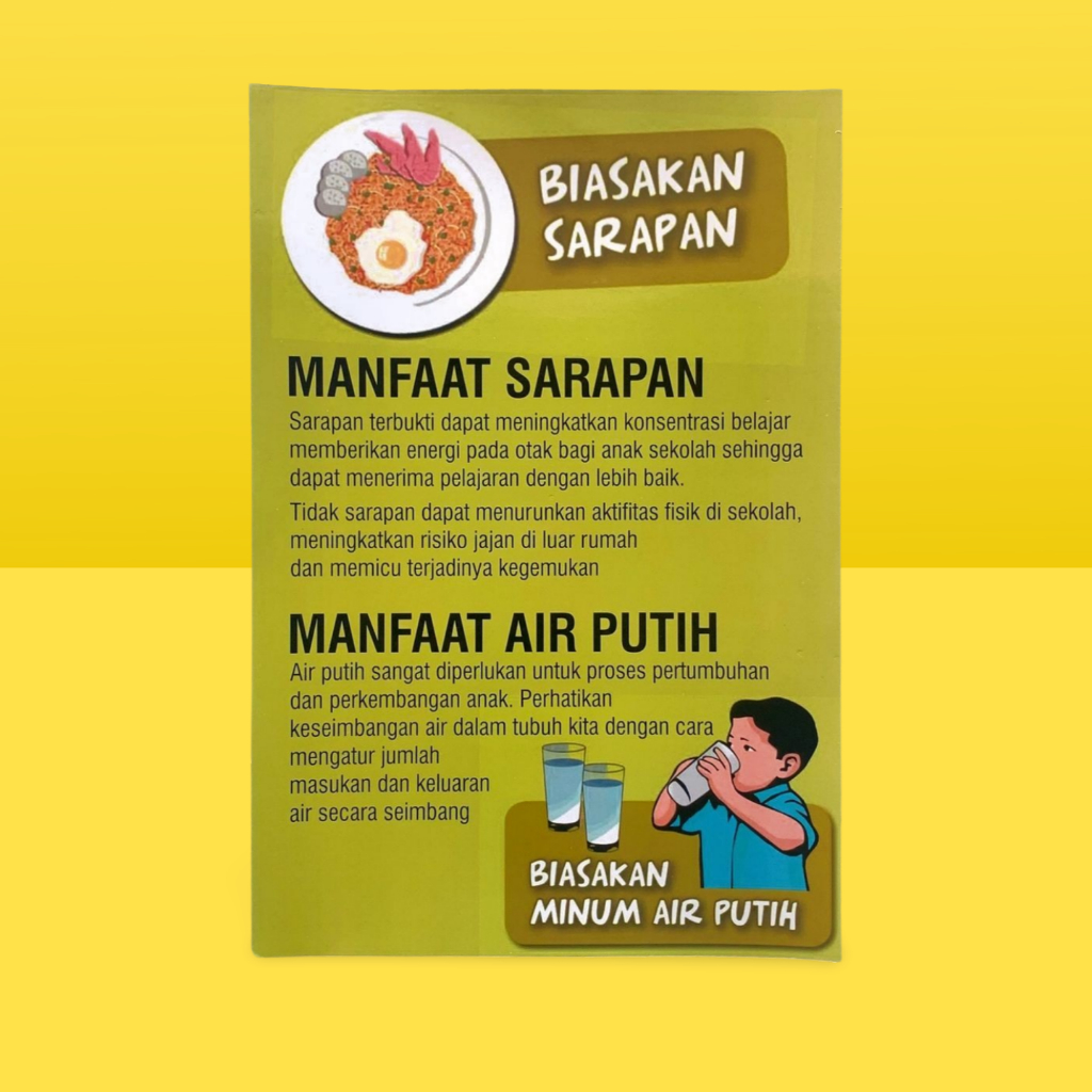 

Poster Sekolah | Poster Biasakan Sarapan | Poster Manfaat Sarapan | Poster Manfaat Air Putih | Poster Pendidikan | Poster Edukasi
