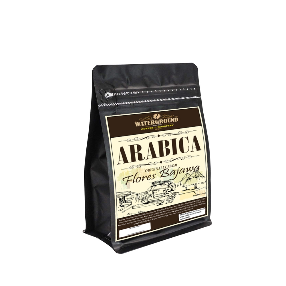 

Waterground Coffee Kopi Arabika Flores Bajawa Biji Kopi GRADE 1 Single Origin, 100 GR