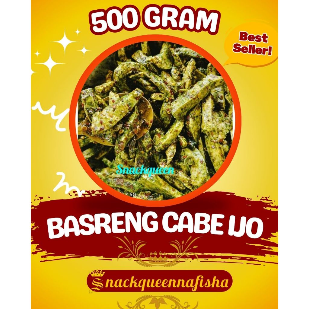 

Basreng baso goreng stik pedas cabe hijau daun jeruk isi 500gram