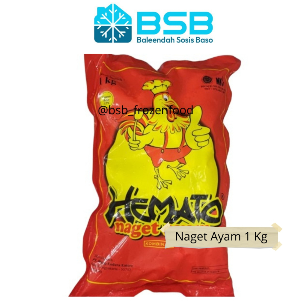 

HEMATO Nugget Ayam Berbagai Ukuran / Siap Masak Praktis Naget Pilihan 250gr / 500gr / 1 Kg