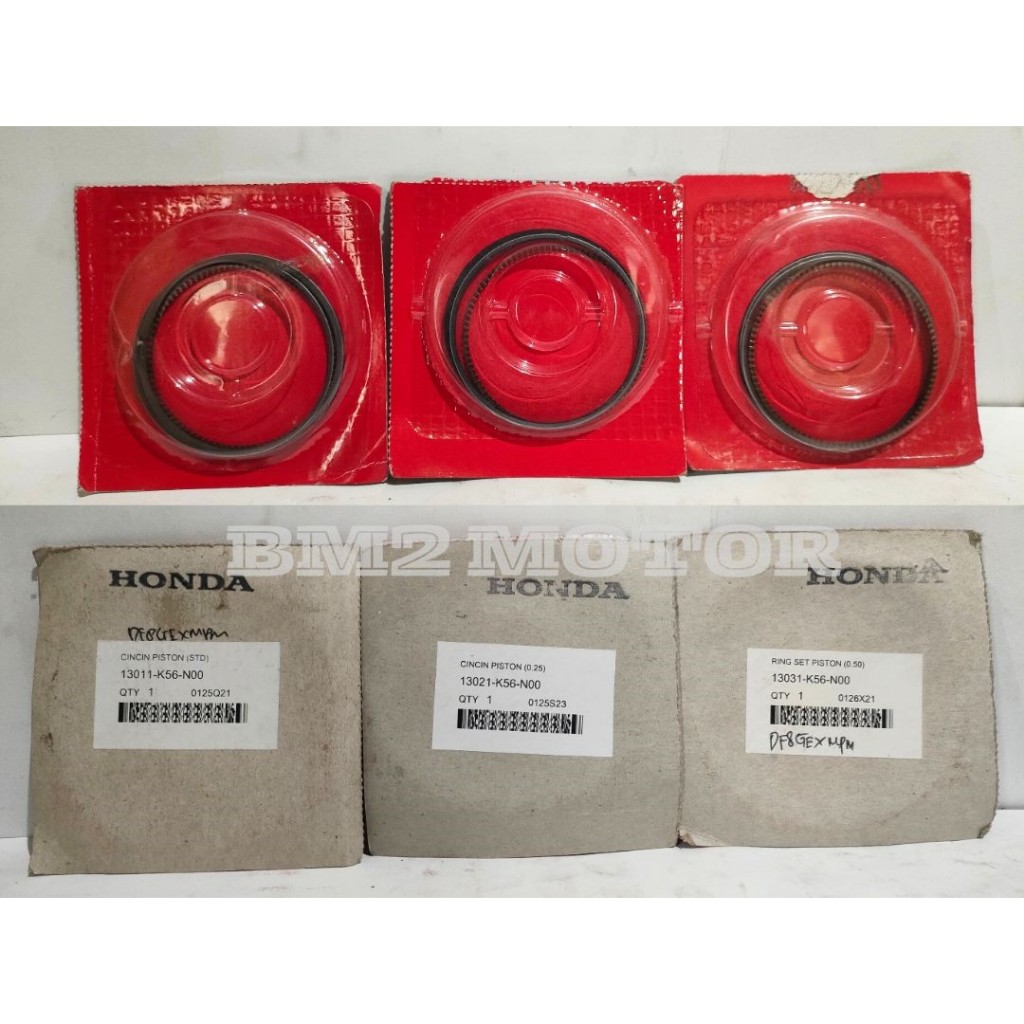 Ring Piston AHM CB 150R/CBR 150R/SONIC/SUPRA GTR Original HONDA 13011K56N00/13021K56N00/13031K56N00