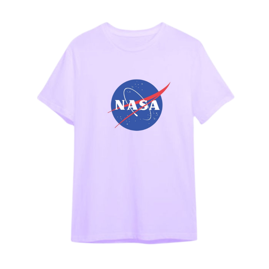 Baju Kaos T shirt Distro Pria Wanita | Kaos Nasa Oversize | Baju Logo Print Unisex Lengan Pendek