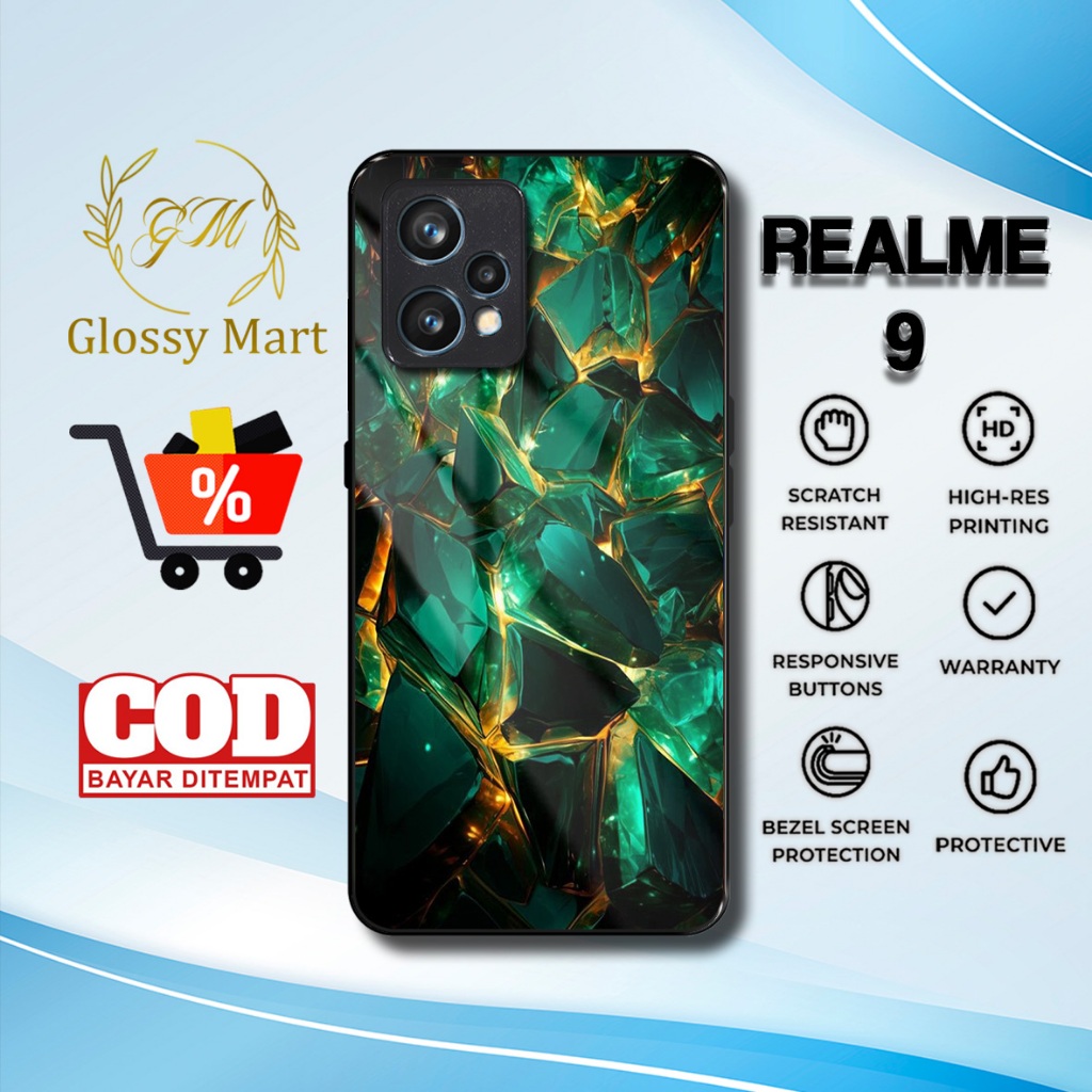Case Realme 9  Terbaru - Casing Realme 9 - Motif Berlian - Hardcase Premium Glossy - Softcase Hp Rea