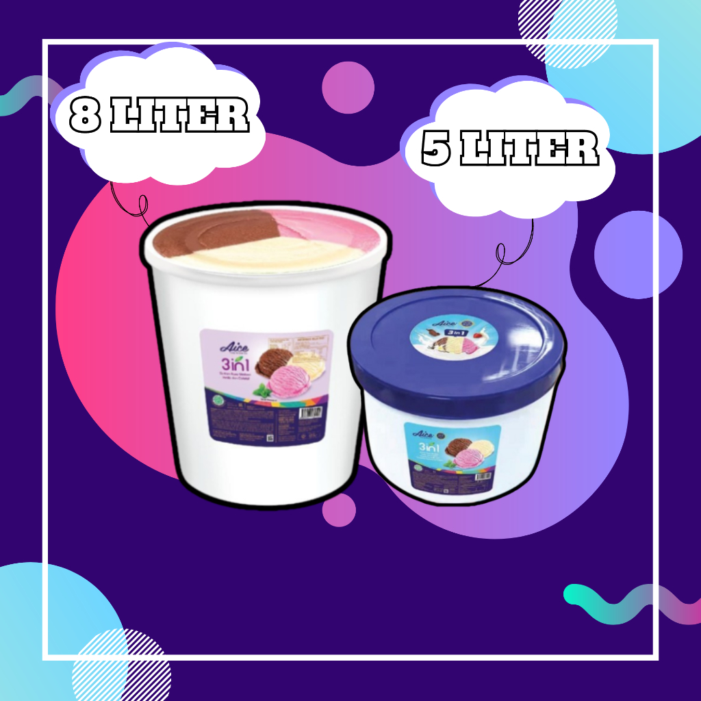 

Es Krim Ember Aice 5 Liter / 8 Liter Ice Cream Aice Es krim ember / Galon Instant Gosend Bandung Only