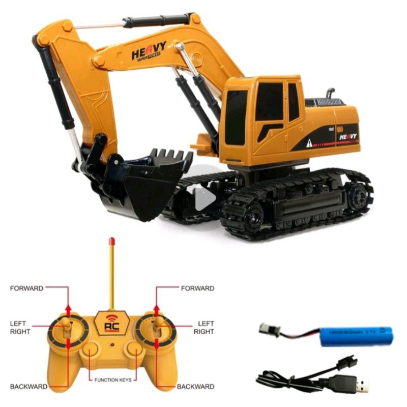 JUN MEI RC EXCAVATOR TRUCK KONSTRUKSI BEKO 360 REMOTE CONTROL  VERSI BARU BATERAI CAS LITIUM803