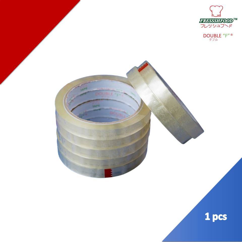 

Lakban / OPP / Adhesive Tape - 1/2 inci 72 yard Bening DOUBLE "F