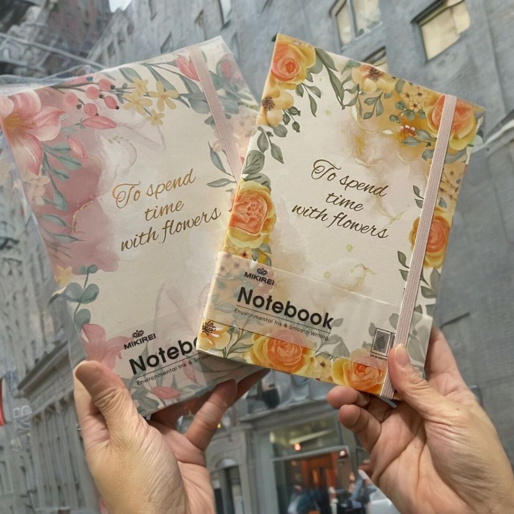 

MilL MIKIREI Sunflower Tulip Hardcover Diary Buku Note Book Planner A5 Ruled Diary Muslimah