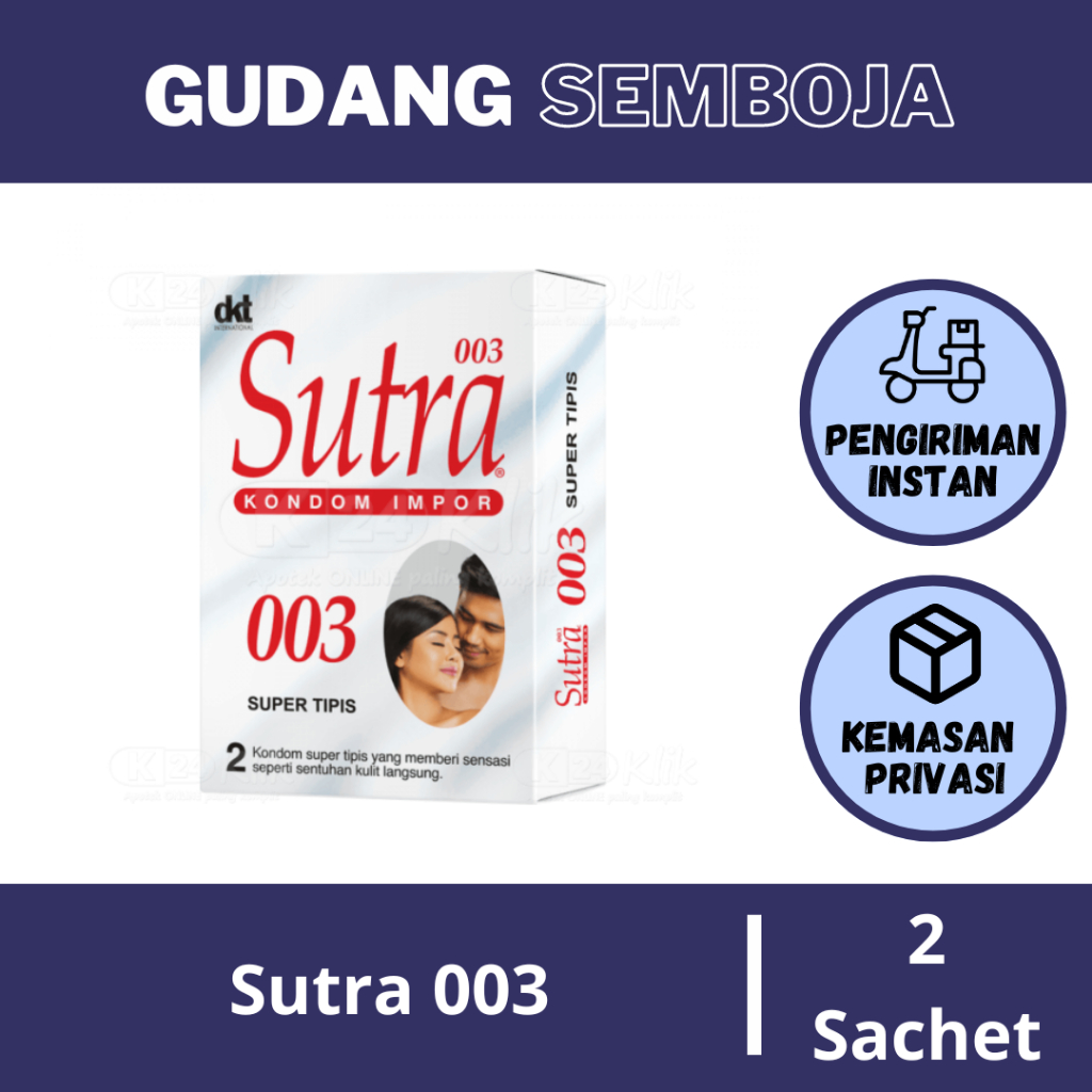 Rasa Nusantara2- Kondom Sutra 003 Isi 2 Sachet / Kondom Tertipis Anti Bocor Alat Kontrasepsi Tipis