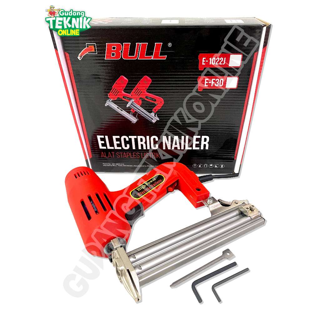 Tokaiaja (Bull E-F30 Listrik) Mesin Staples Paku Tembak Listrik Bull F30 / Elektric Nailer Gun Bull