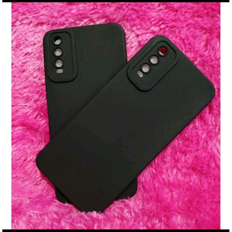 Case Vivo Y20/Y20s/Y12s/Y12a/Case Full Black Macaron