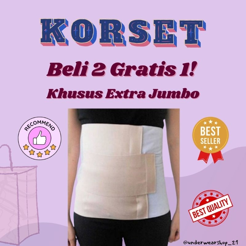 (BELI 2 GRATIS 1 ) KORSET/GURITA IBU MELAHIRKAN NORMAL/SC KHUSUS EXTRA JUMBO